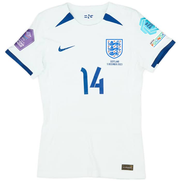 2023 England Women's Player Issue Nations League Home Shirt Toone #14