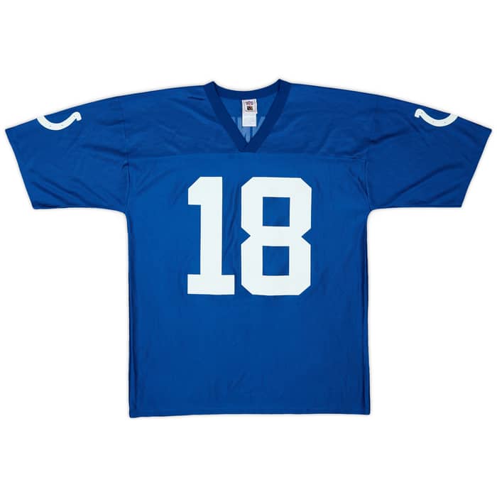 2005-06 Indianapolis Colts Manning #18 NFL Replica Home Jersey - 7/10 - (L)