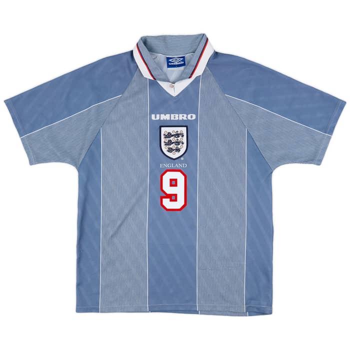 1996-97 England Away Shirt Shearer #9 - 8/10 - (L)