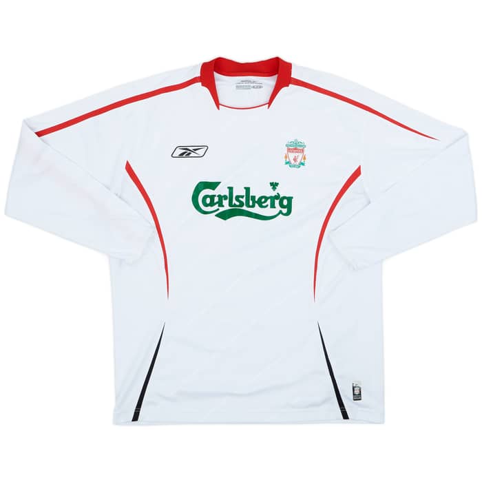 2005-06 Liverpool Away L/S Shirt Gerrard #8 - 8/10 - (L)
