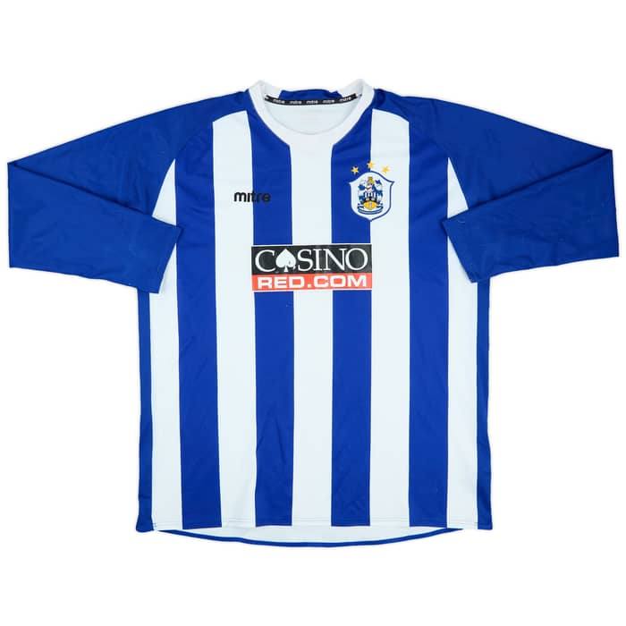 2007-08 Huddersfield Signed Home L/S Shirt Town #2 - 4/10 - (XXL)