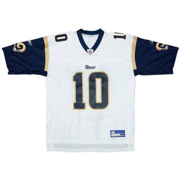 2002-04 St Louis Rams Bulger #10 Reebok On Field Away Jersey - 8/10 - (L)