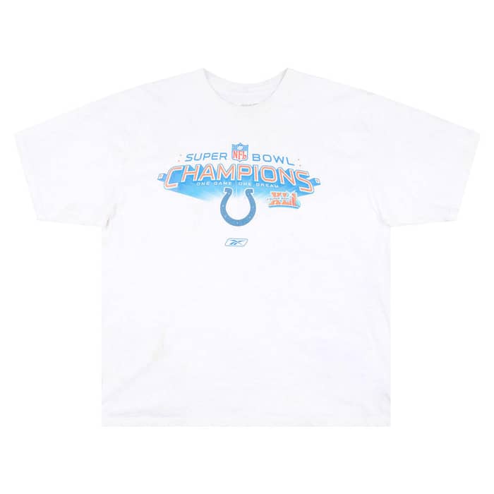 2007 Indianapolis Colts Super Bowl XLI Champions Reebok Tee XL