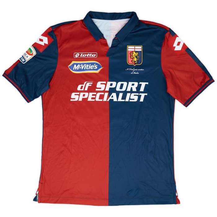 2014-15 Genoa Match Issue Signed Home Shirt Perotti #10