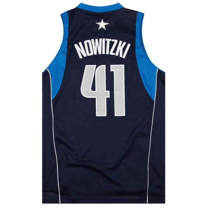 2006-10 Dallas Mavericks Nowitzki #41 adidas Swingman Jersey (Away) S