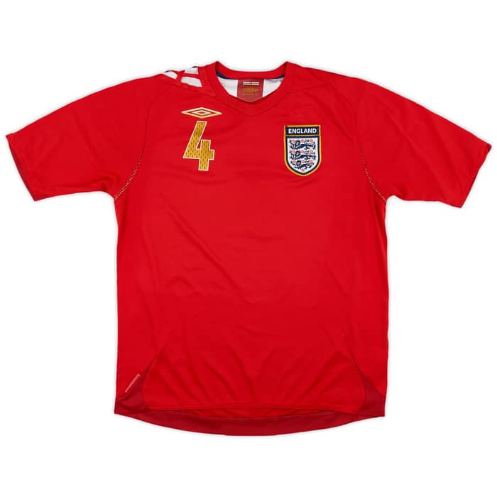 2006-08 England Away Shirt Gerrard #4 - 6/10 - (L)