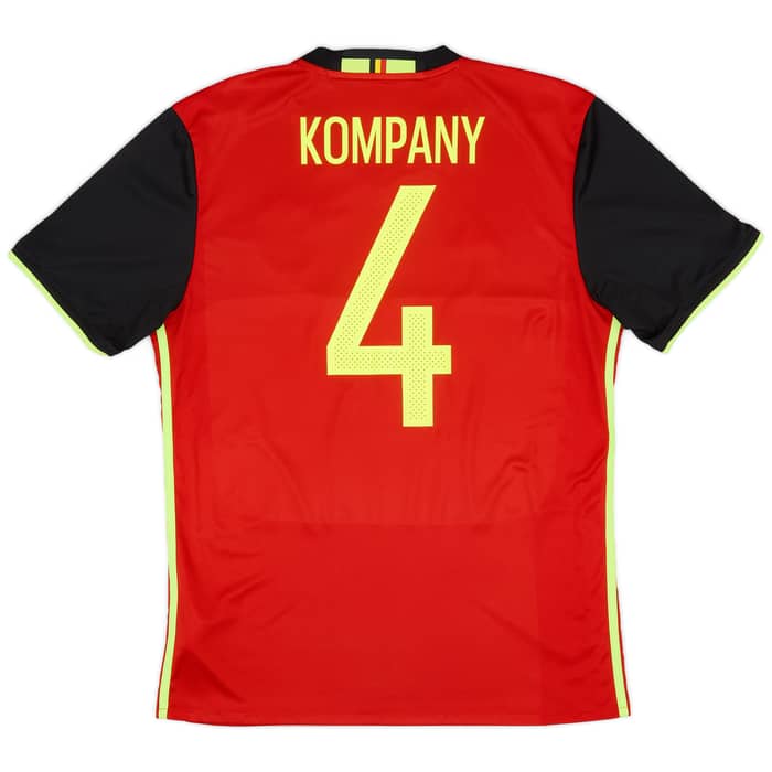 2016-17 Belgium Home Shirt Kompany #4 - 8/10 - (M)