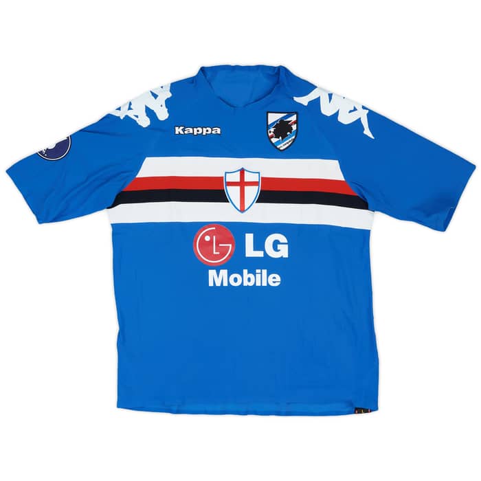 2005-06 Sampdoria Match Issue UEFA Cup Home Shirt Flachi #10
