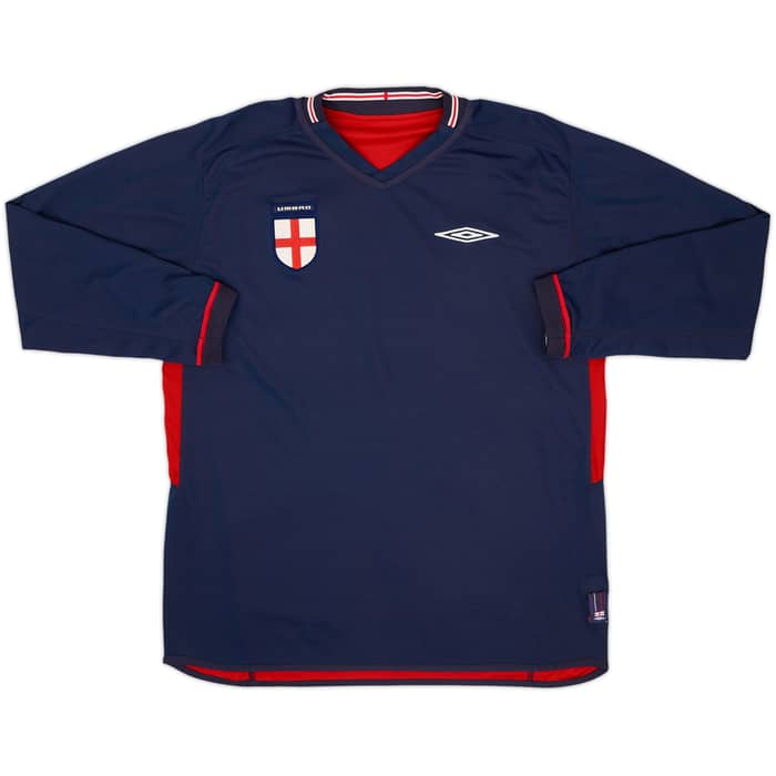 2002-04 England Away L/S Shirt - 5/10 - (L)