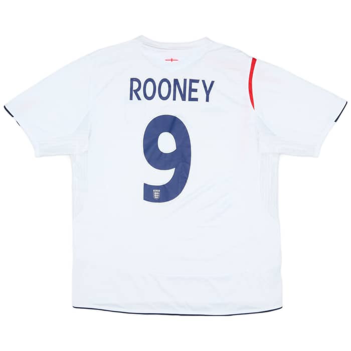 2005-07 England Home Shirt Rooney #9 - 7/10 - (XL)