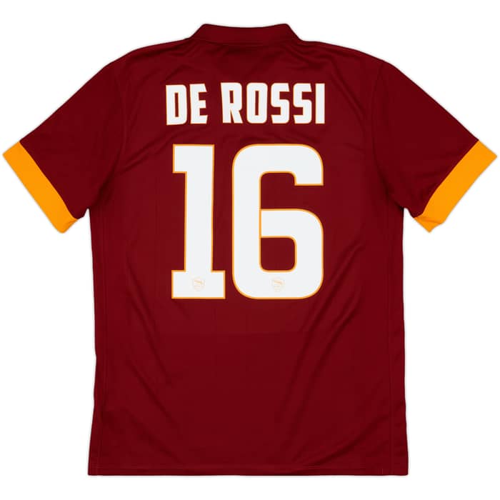2014-15 Roma Home Shirt De Rossi #16 - 8/10 - (M)