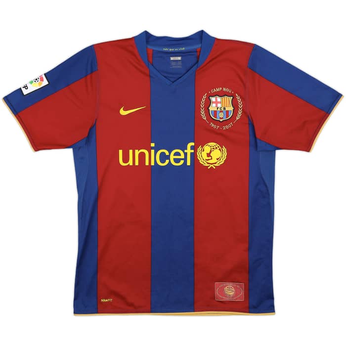 2007-08 Barcelona Home Shirt Ronaldinho #10 - 10/10 - (S)