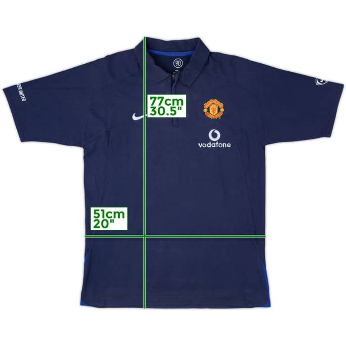 2005-06 Manchester United Nike 1/4 Zip Polo Shirt - 8/10 - (M)
