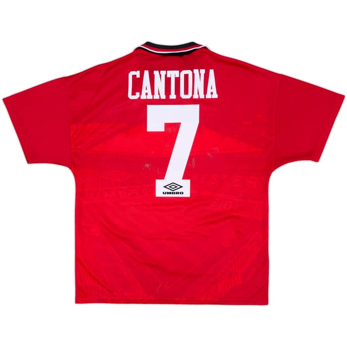 1994-96 Manchester United Home Shirt Cantona #7 - 8/10 - (M)