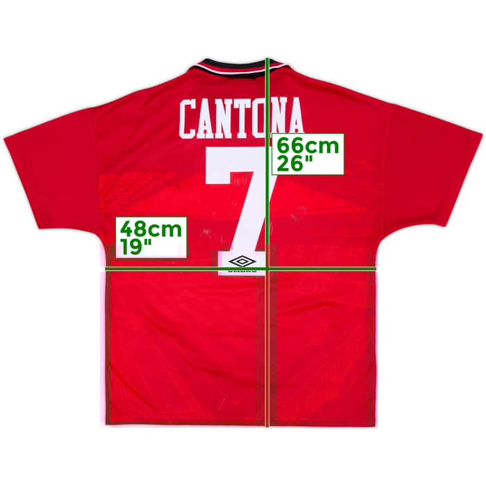 1994-96 Manchester United Home Shirt Cantona #7 - 8/10 - (M)