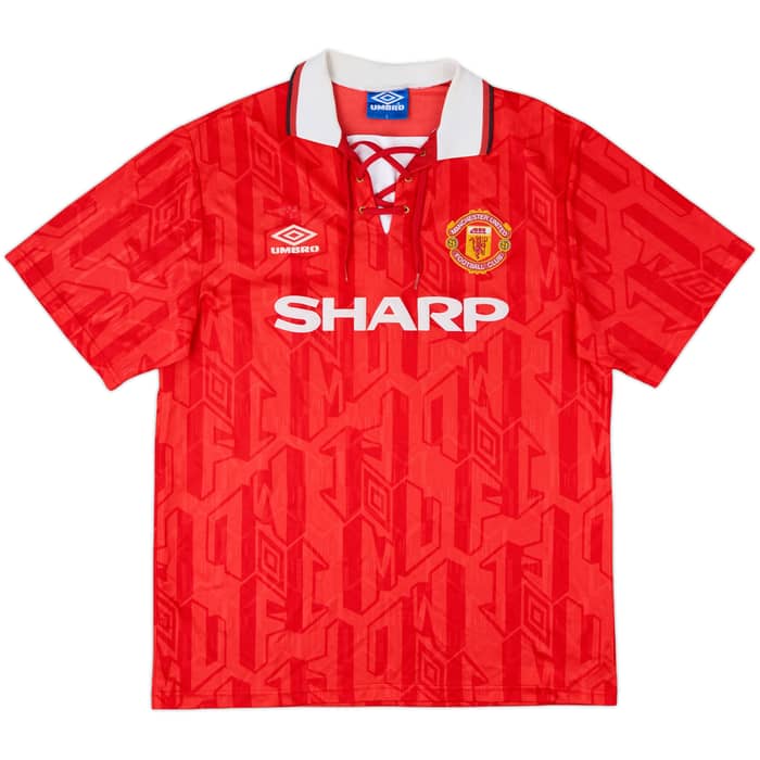 1992-94 Manchester United Home Shirt Cantona #7 - 8/10 - (L)