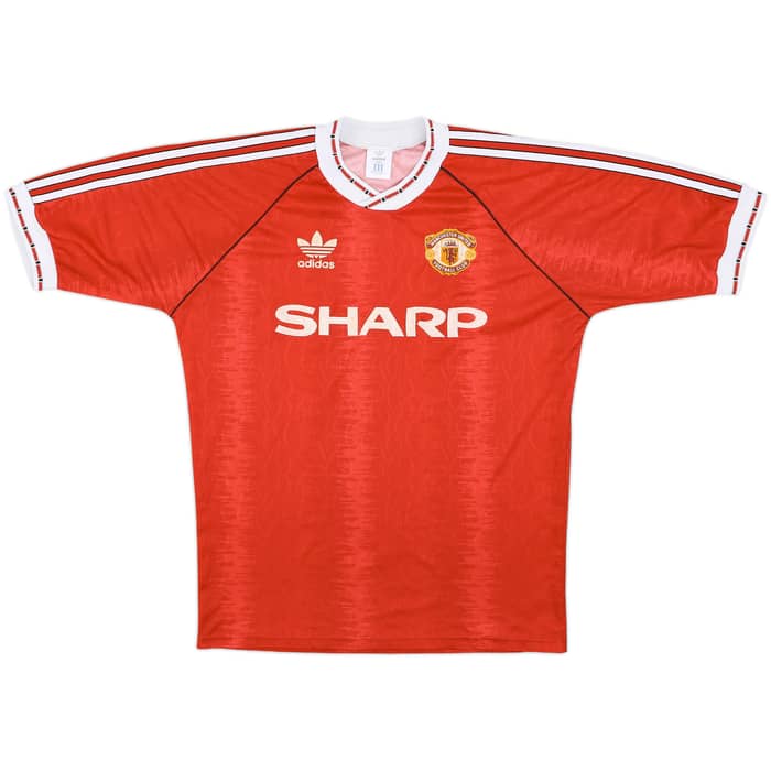 1990-92 Manchester United Home Shirt - 7/10 - (M/L)