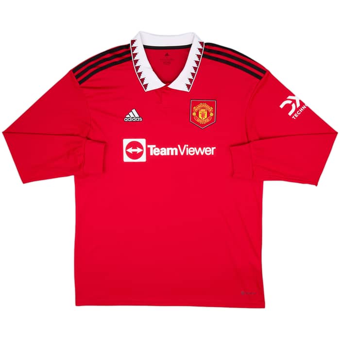 2022-23 Manchester United Home L/S Shirt Ronaldo #7 - 9/10 - (XL)