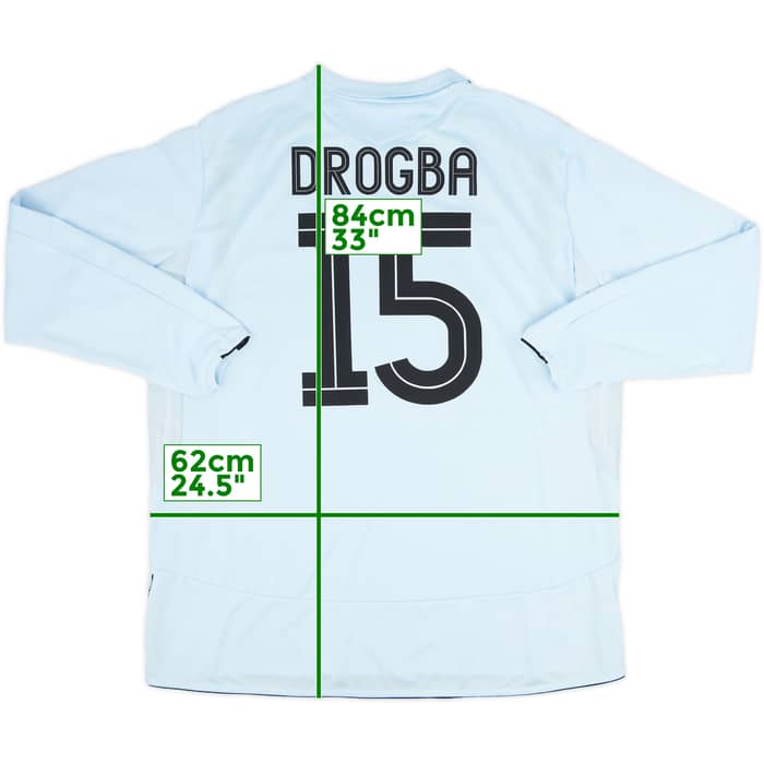 2005-06 Chelsea Away L/S Shirt Drogba #15 - 10/10 - (XXL)