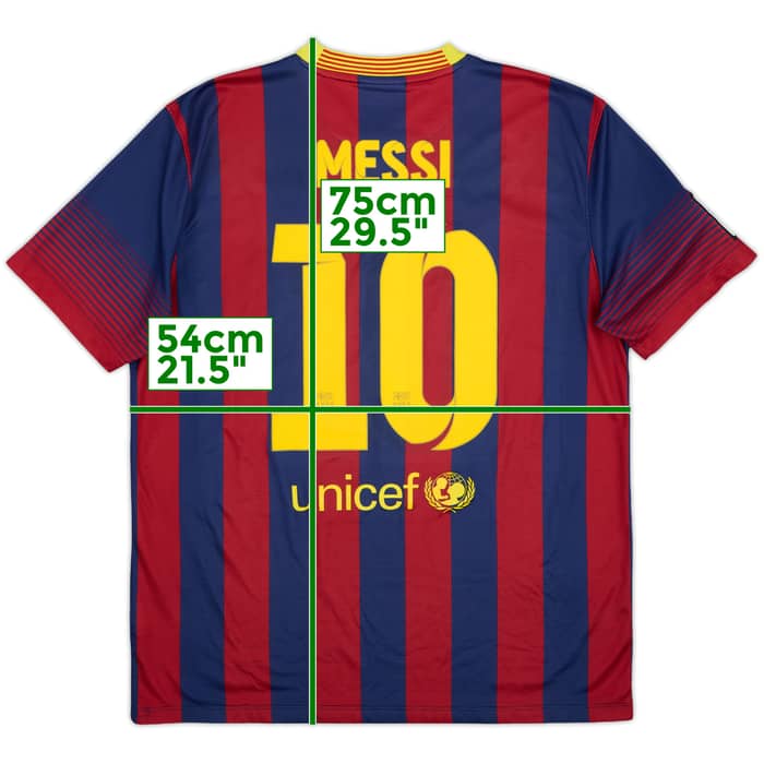 2013-14 Barcelona Home Shirt Messi #10 - 8/10 - (L)