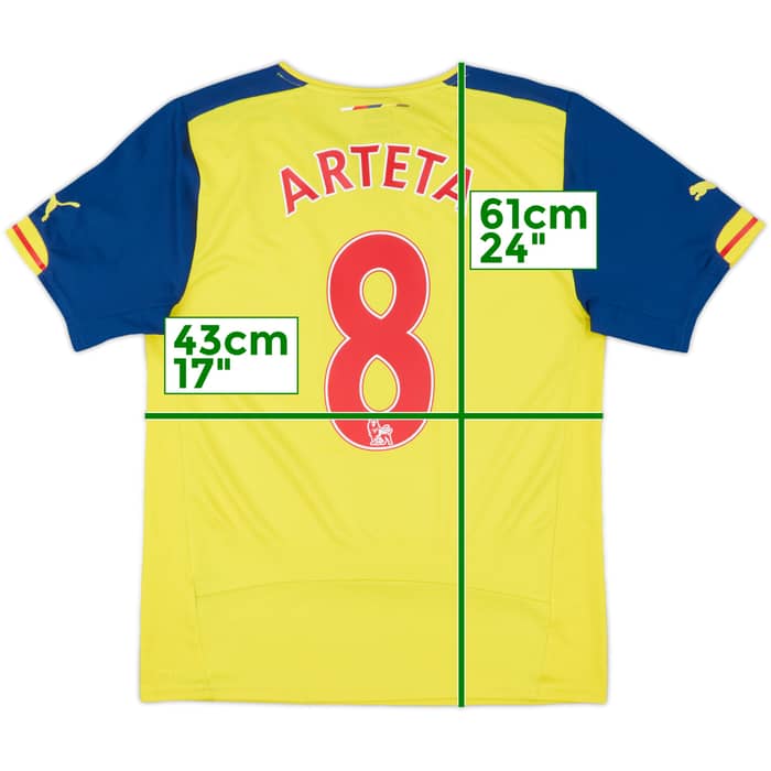 2014-15 Arsenal Away Shirt Arteta #8 - 7/10 - (S)