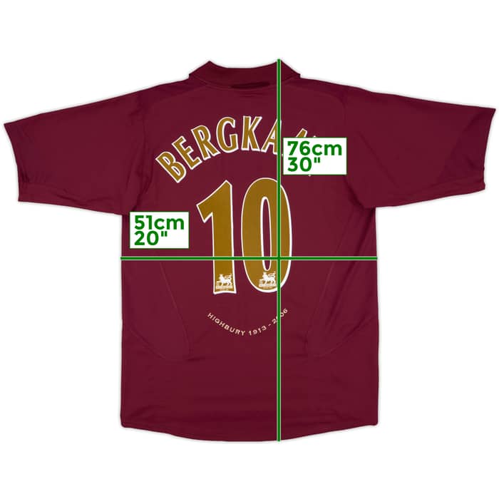 2005-06 Arsenal Home Shirt Bergkamp #10 - 6/10 - (L)