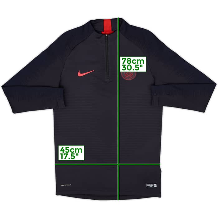 2019-20 Paris Saint-Germain Nike Vaporknit 1/4 Zip Drill Top - 8/10 - (S)