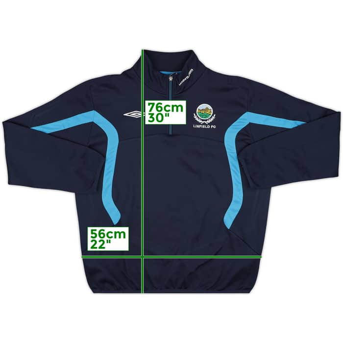 2011-12 Linfield Umbro 1/4 Zip Drill Top - 9/10 - (L)