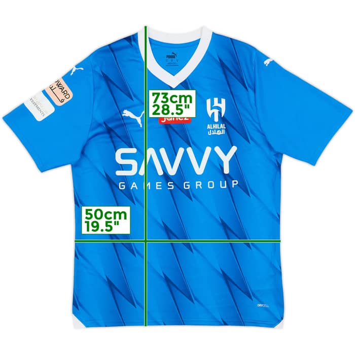 2023-24 Al-Hilal Home Shirt Nawaf #9 - 9/10 - (M)