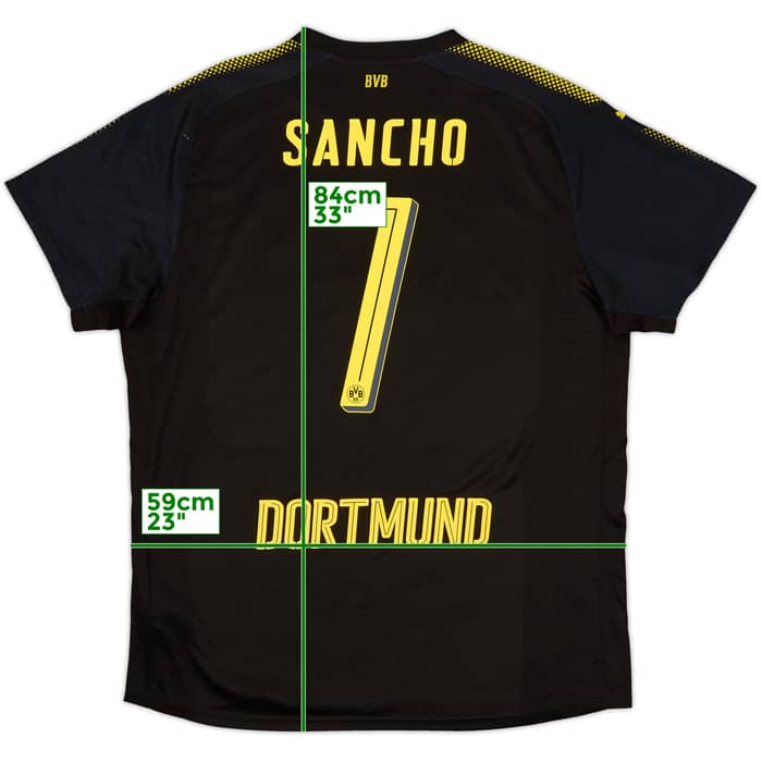 2017-18 Borussia Dortmund Away Shirt Sancho #7 - 8/10 - (XXL)