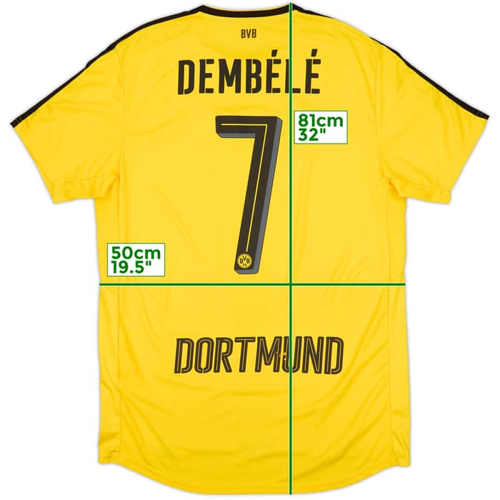 2016-17 Borussia Dortmund Home Shirt Dembele #7 - 7/10 - (L)
