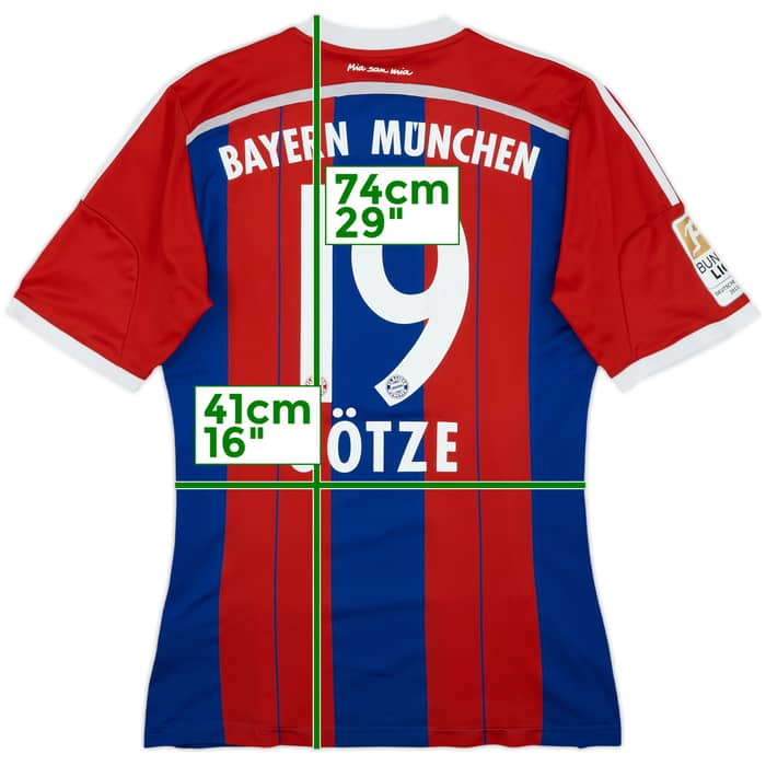 2014-15 Bayern Munich Home Shirt Gotze #19 - 7/10 - (M)