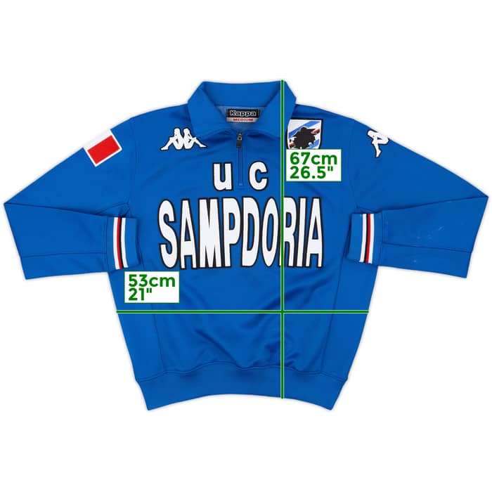 2005-06 Sampdoria Asics 1/4 Zip Drill Top - 5/10 - (M)