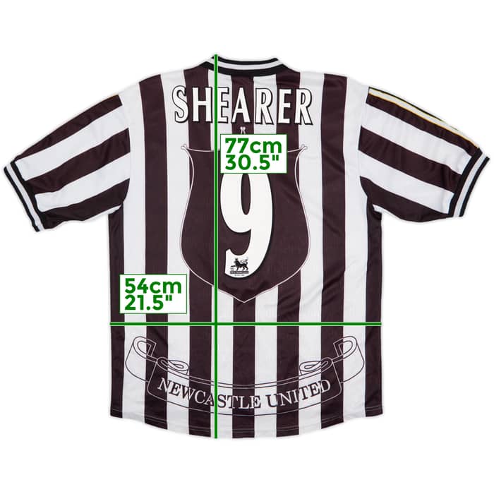 1997-99 Newcastle Home Shirt Shearer #9 - 7/10 - (L)