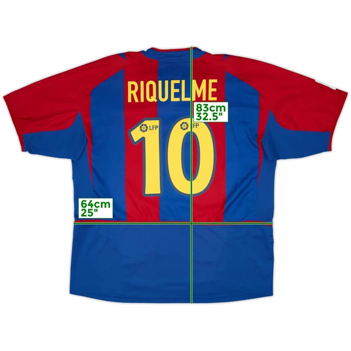2002-03 Barcelona Home Shirt Riquelme #10 - 6/10 - (XL)
