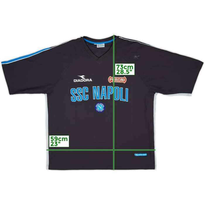 2000-01 Napoli Diadora Training Shirt - 6/10 - (XL)