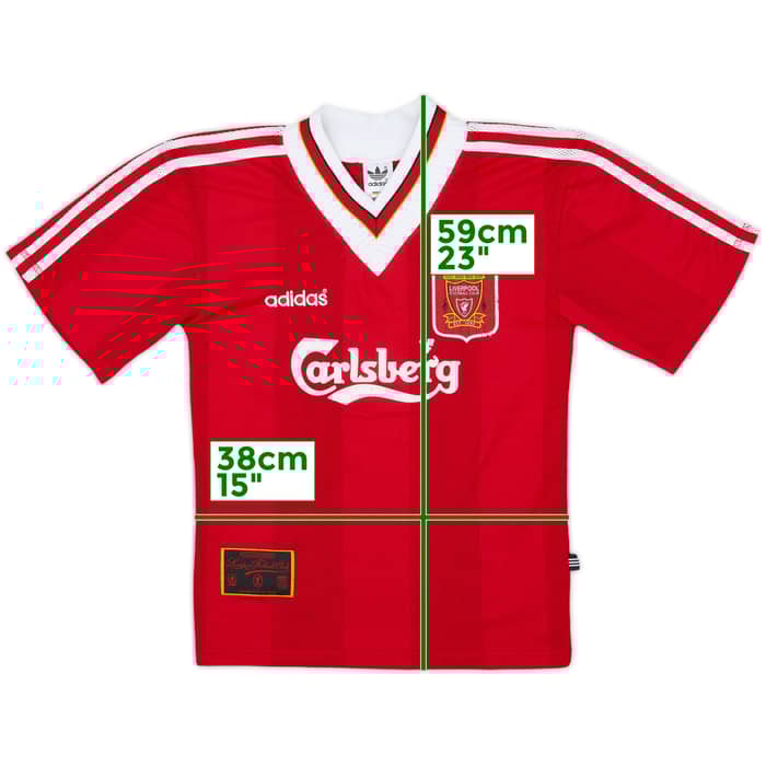 1995-96 Liverpool Home Shirt - 8/10 - (L.Boys)