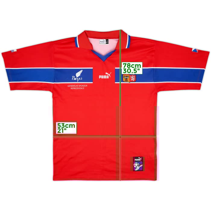 1998-00 Czech Republic Basic Home Shirt - 8/10 - (L)