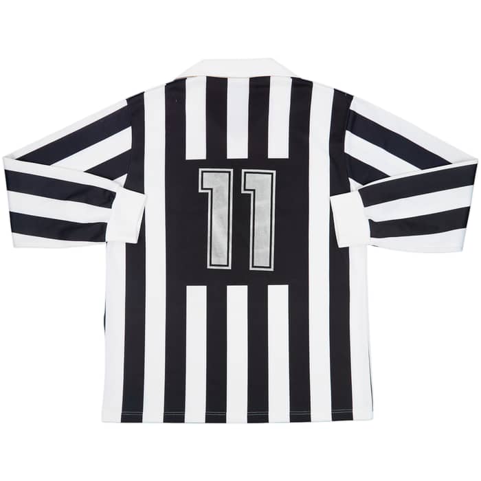 1989-90 Juventus Basic Home L/S Shirt #11 - 7/10 - (XL)