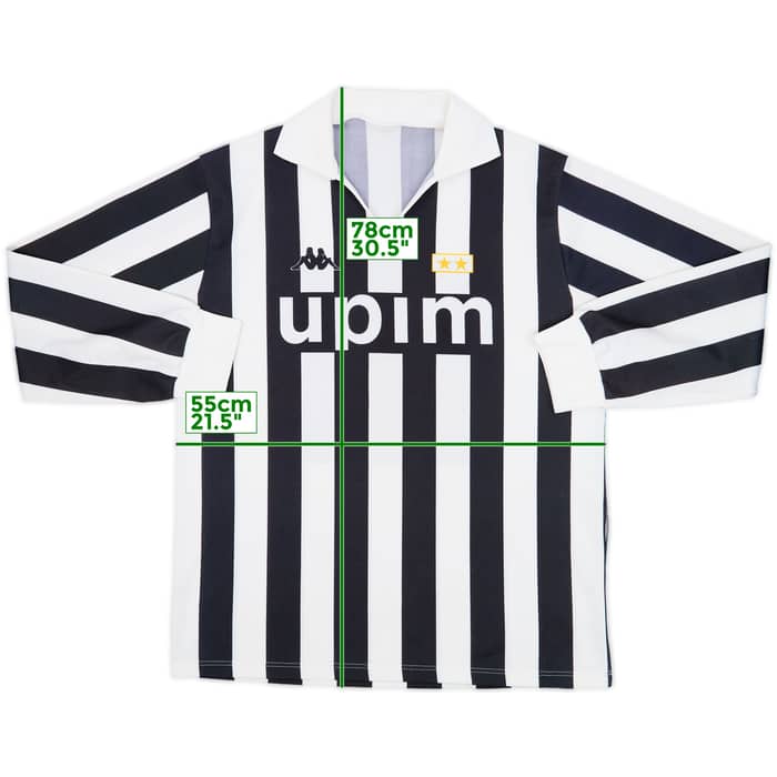 1989-90 Juventus Basic Home L/S Shirt #11 - 7/10 - (XL)