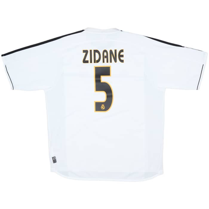 2003-04 Real Madrid Home Shirt Zidane #5 - 9/10 - (L)
