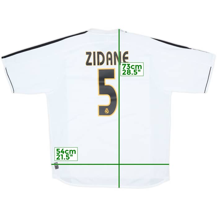 2003-04 Real Madrid Home Shirt Zidane #5 - 9/10 - (L)