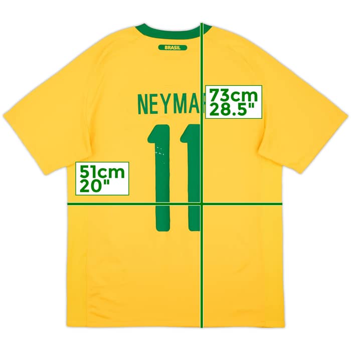 2010-11 Brazil Home Shirt Neymar #11 - 7/10 - (M)