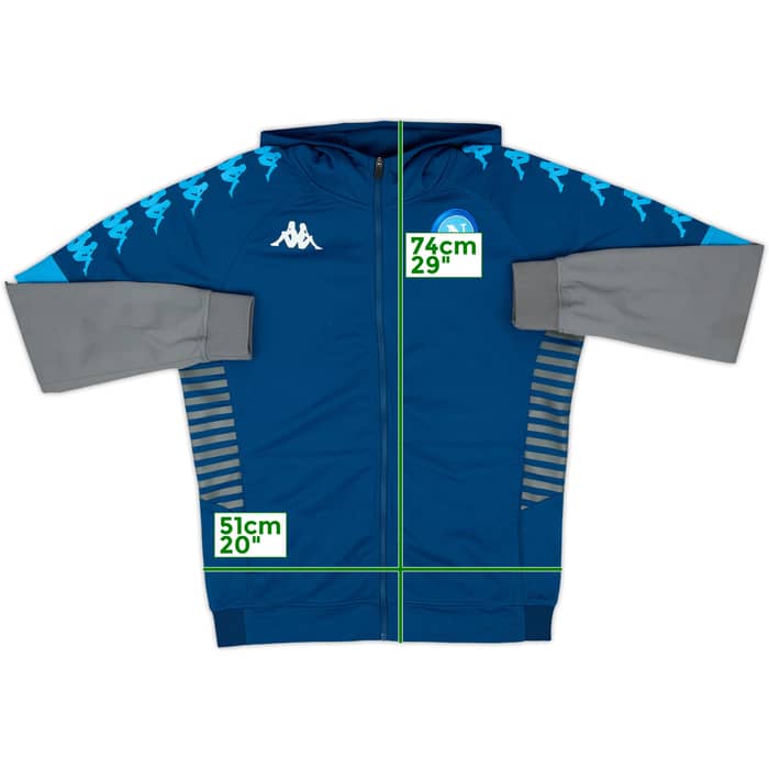2019-20 Napoli Kappa Hooded Track Jacket - 7/10 - (L)