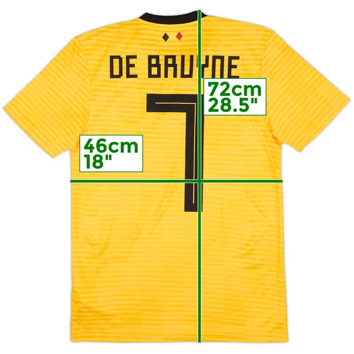 2018-19 Belgium Away Shirt De Bruyne #7 - 8/10 - (S)