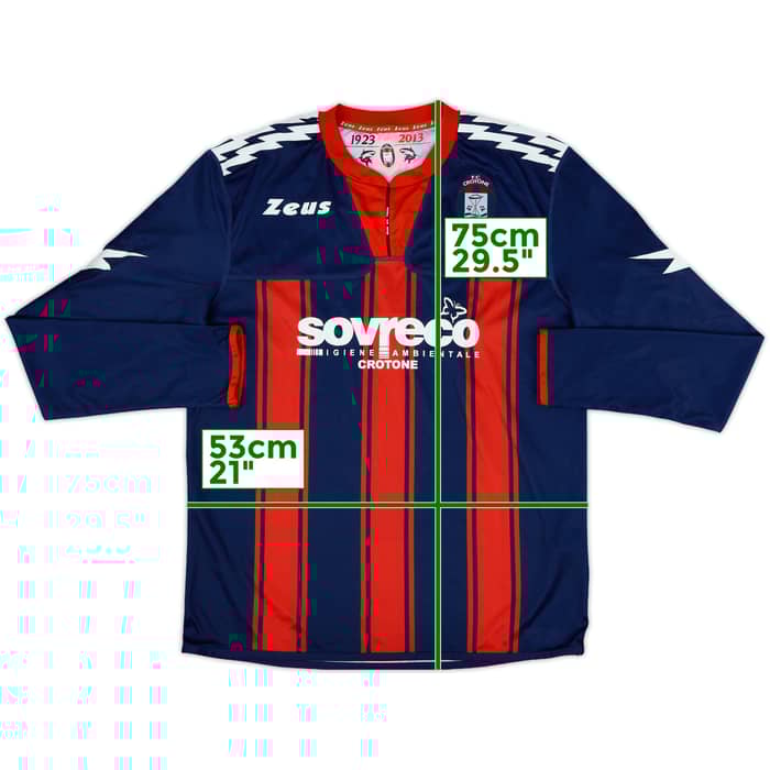 2012-13 Crotone Home L/S Shirt - 9/10 - (XL)