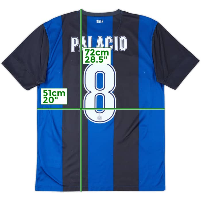 2012-13 Inter Milan Home Shirt Palacio #8 - 6/10 - (M)