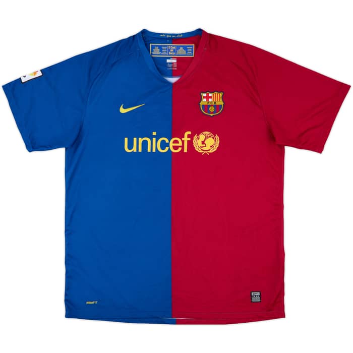 2008-09 Barcelona Home Shirt #10 - 7/10 - (XL)