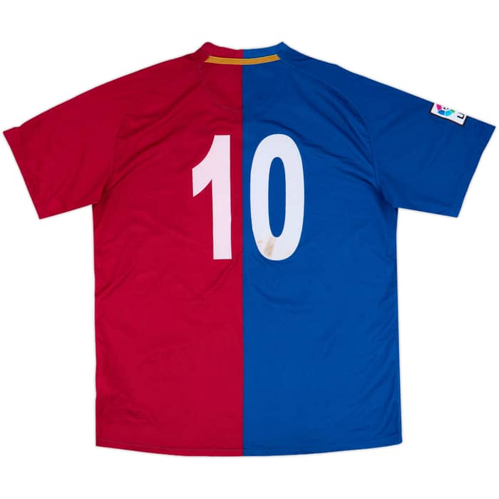 2008-09 Barcelona Home Shirt #10 - 7/10 - (XL)