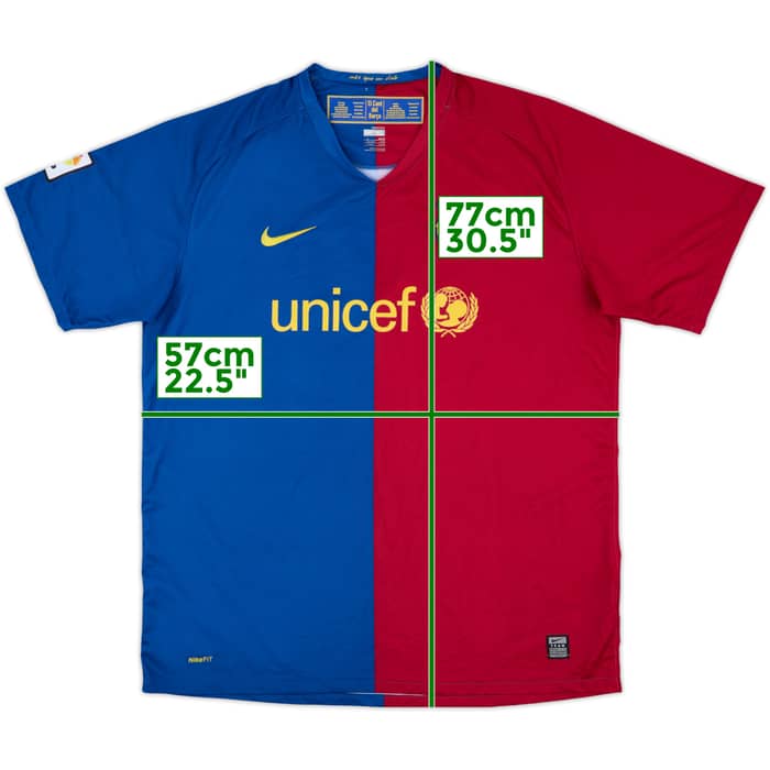 2008-09 Barcelona Home Shirt #10 - 7/10 - (XL)